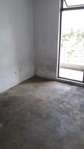 Before - Old Flooring and Paint